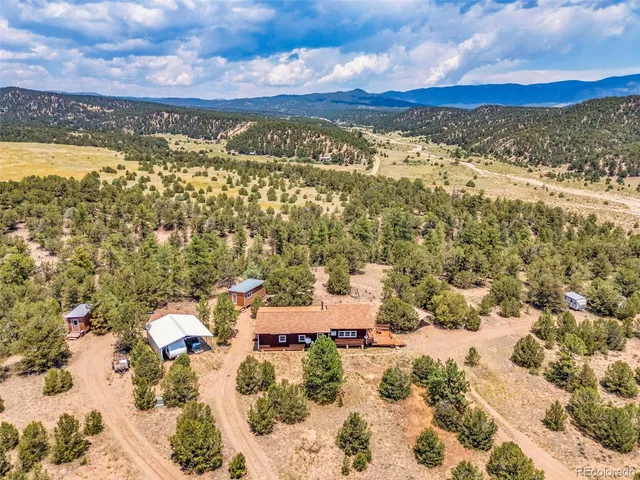 a view of an outdoor space and mountain view