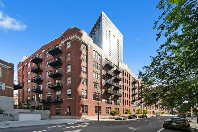 front view of a building with a street