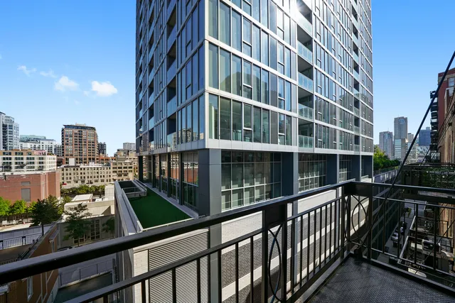 a view of building from balcony
