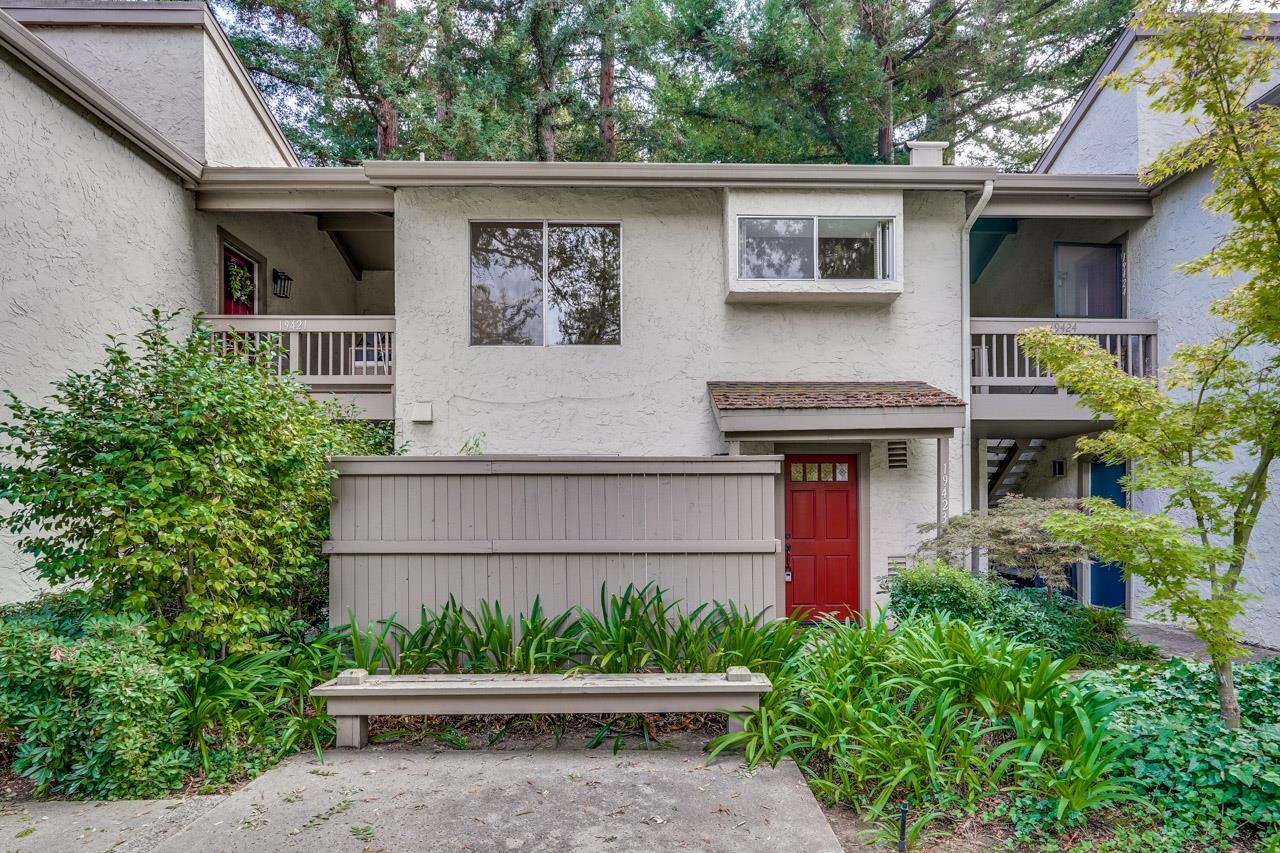 a view of a house with a garden