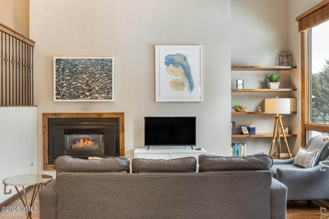 280 Gopher Road, Unit C9 Eagle-Vail, CO 81620 - Photo 8 of 27 a living room with furniture and a fireplace