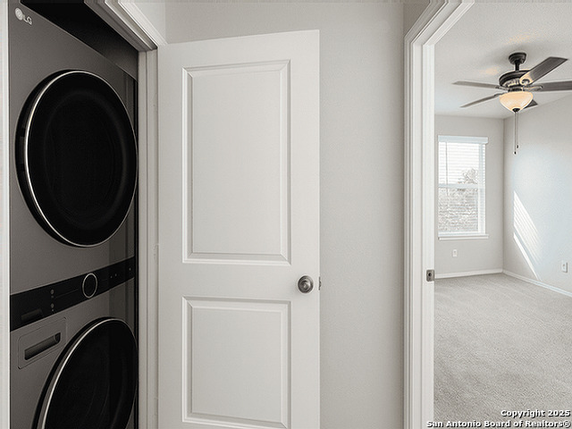 3831 Key W Way Converse, TX 78109 - Photo 16 of 18 a view of a hallway with washer and dryer
