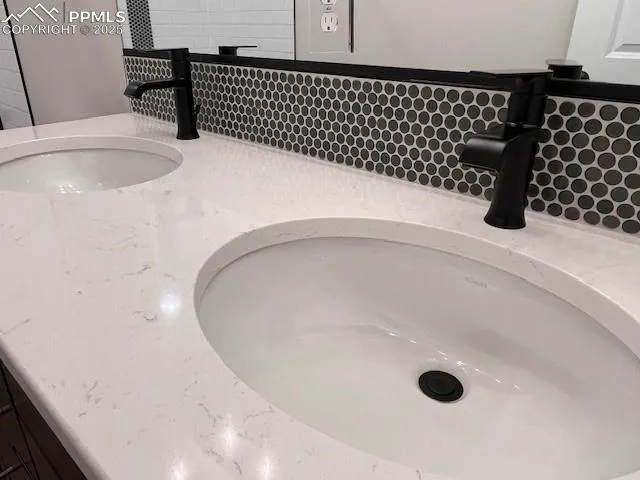 a close view of a sink