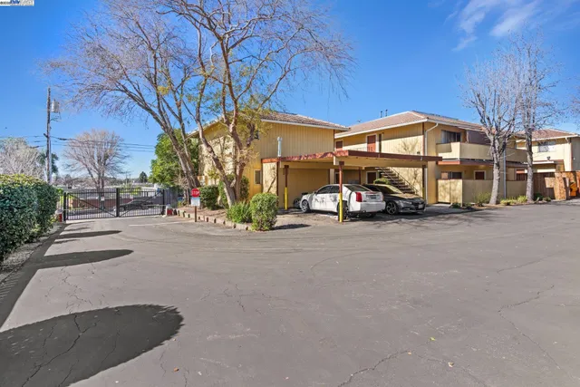 a car parked in front of a building