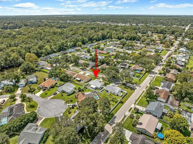 an aerial view of multiple house