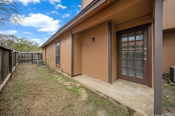 a backyard of a house