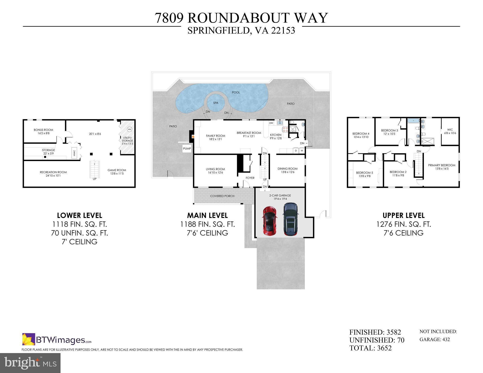 7809 Roundabout Way Springfield, VA 22153 - Photo 83 of 83 Floor Plan - All Levels