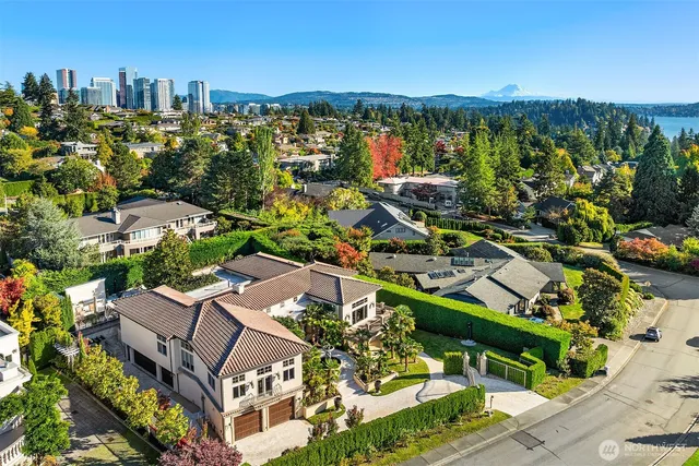 a view of a city with tall buildings