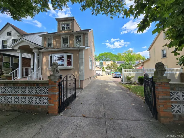 a view of a house with a street