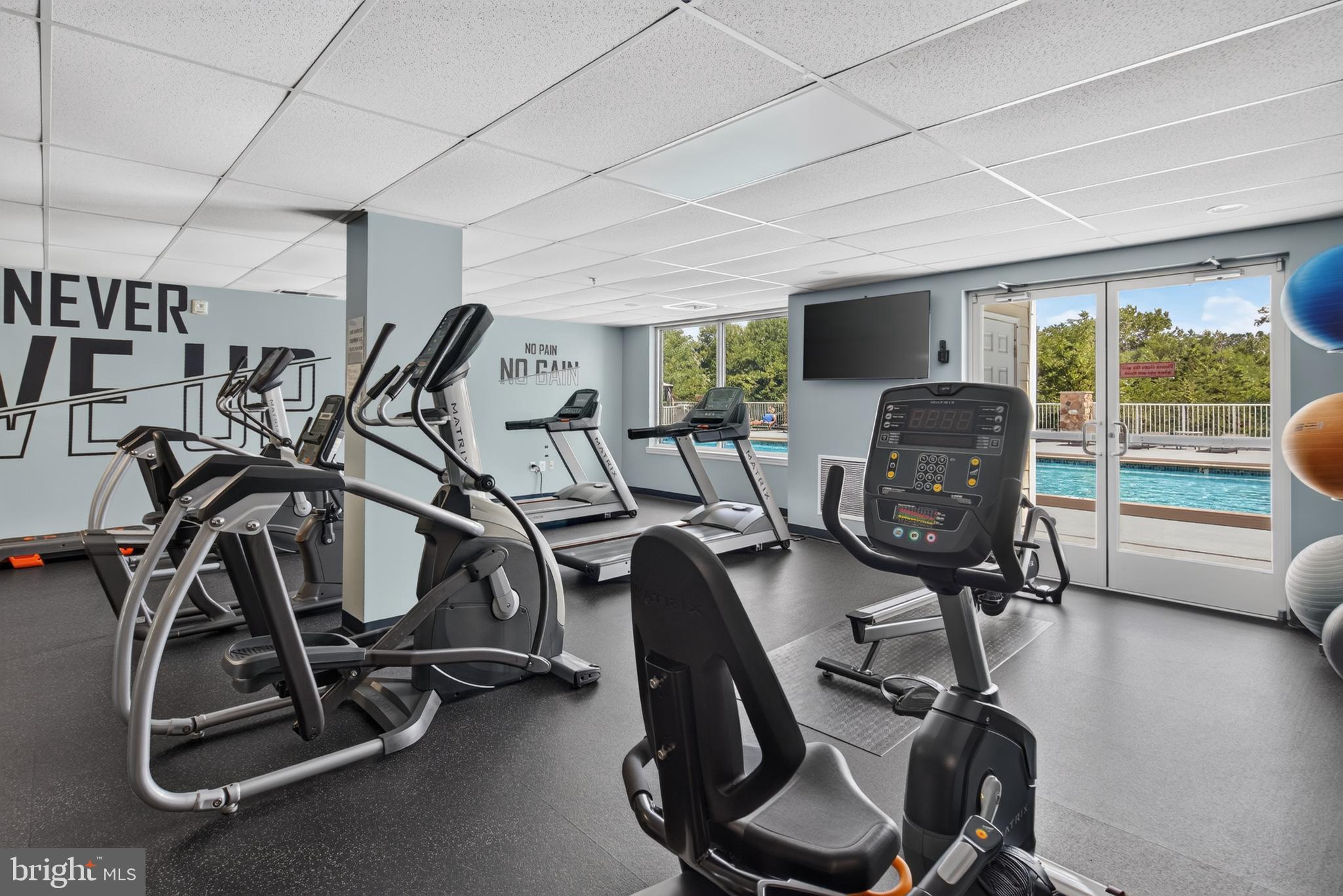 6301 Edsall Road, Unit 613 Alexandria, VA 22312 - Photo 38 of 46 Fitness center overlooking the pool