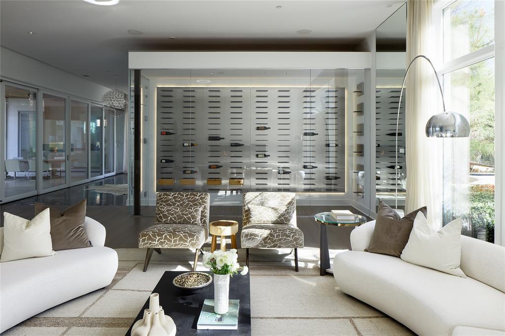 11565 East Ricks Circle Dallas, TX 75230 - Photo 10 of 39 Living Room with wine room