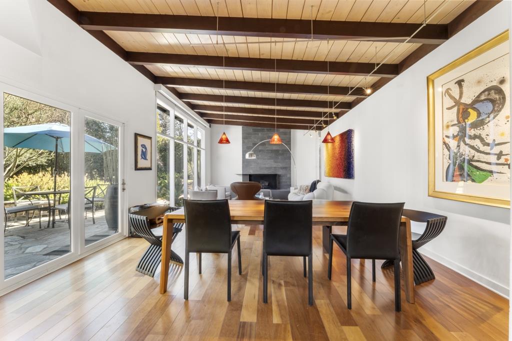 Undisclosed Address Stanford, CA 94305 - Photo 14 of 45 a view of a dining room with furniture window and wooden floor