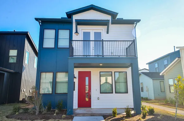 a front view of a house