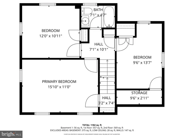 a picture of a bench in front of a door