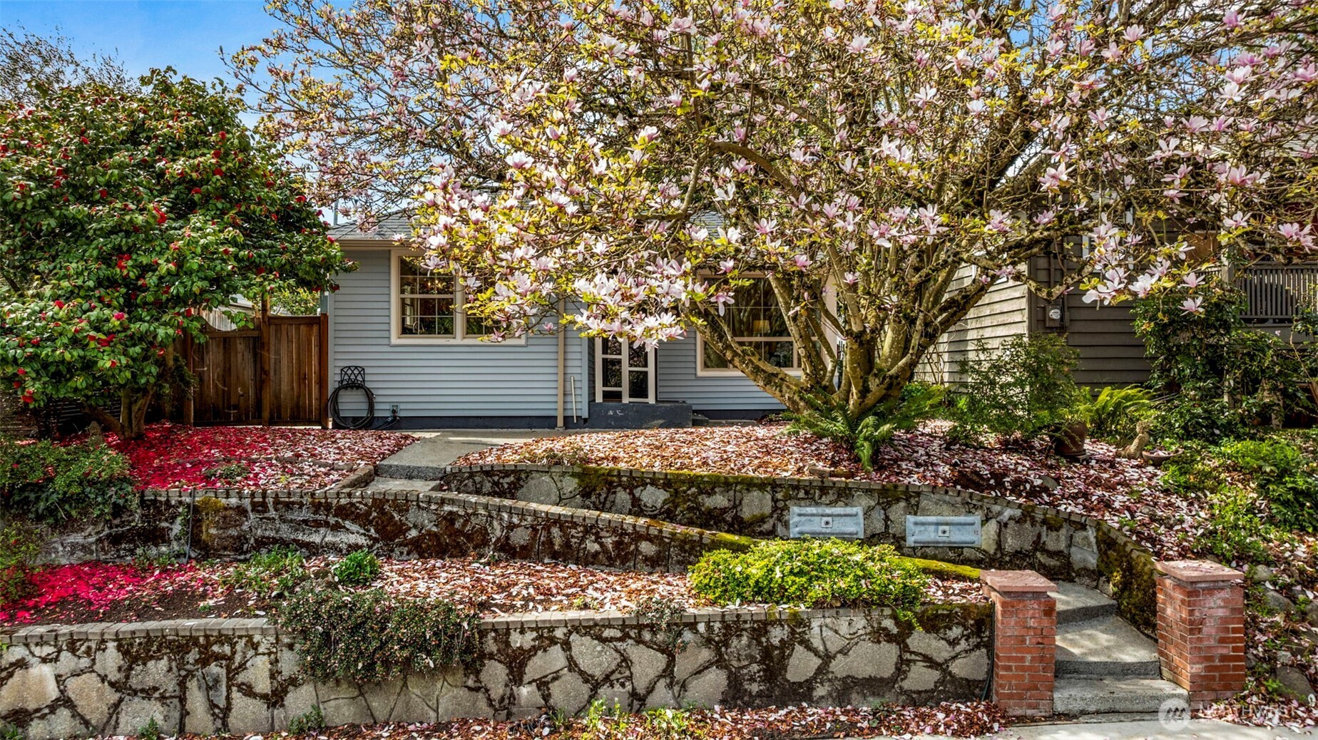 a view of a house with a yard