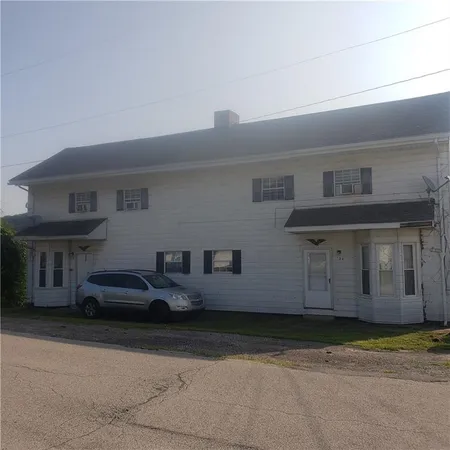 a front view of a house