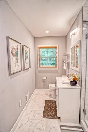 a very nice looking room with a large window