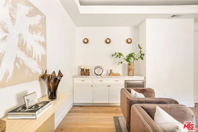 a view of yard with large trees