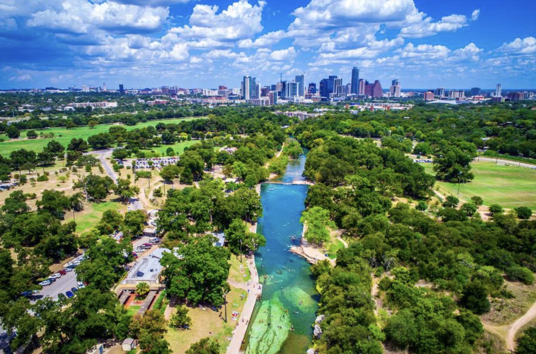 1529 Barton Springs Road, Unit 13 Austin, TX 78704 - Photo 29 of 35 a view of a city with tall buildings