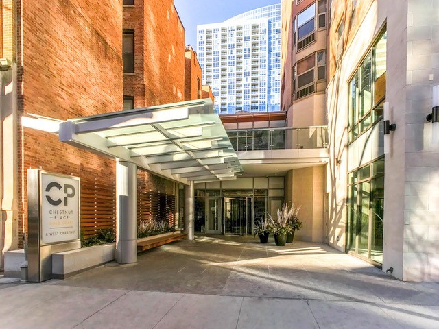 a front view of a building