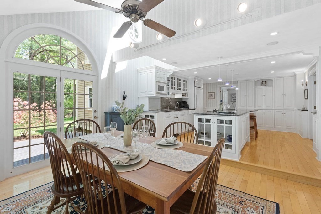 28 Gunnison Road Boxford, MA 01921 - Photo 16 of 37 a view of a a dining room with furniture window and outside view