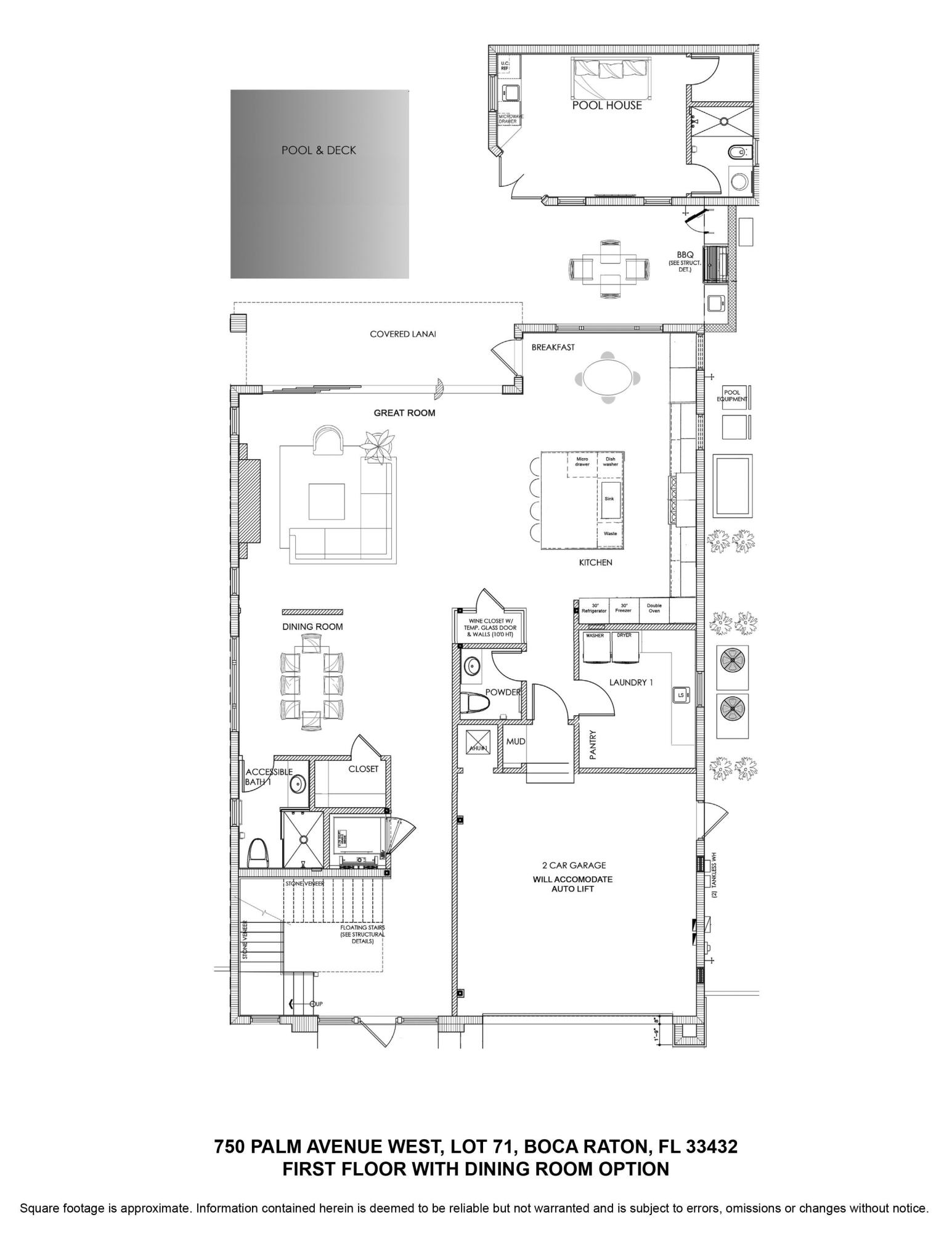 750 Palm Avenue Boca Raton, FL 33432 - Photo 78 of 96 750 - 1st Floor Dining Room Option