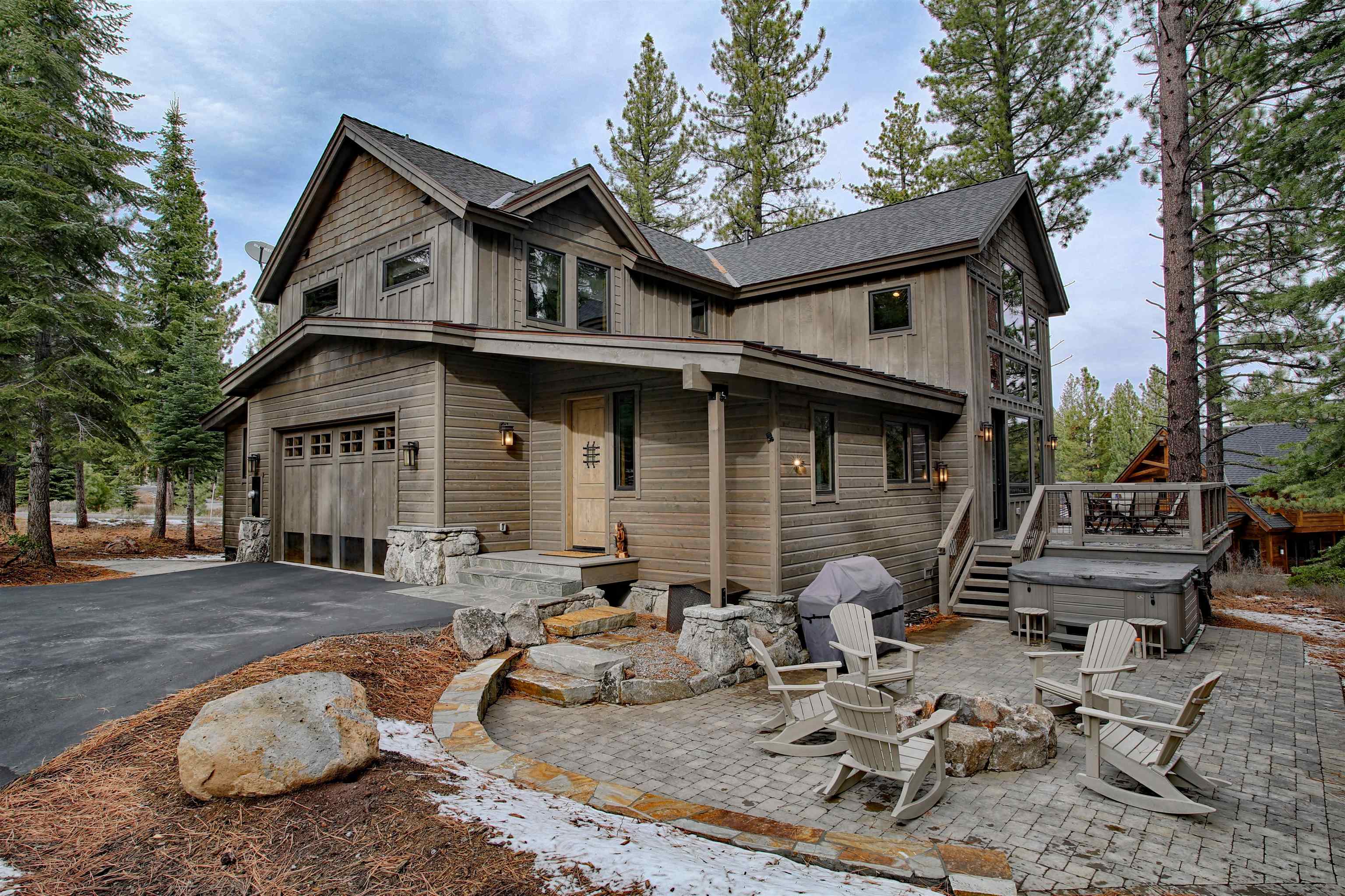 10605 Carson Range Road Truckee, CA 96161 - Photo 17 of 20 a front view of a house with garden