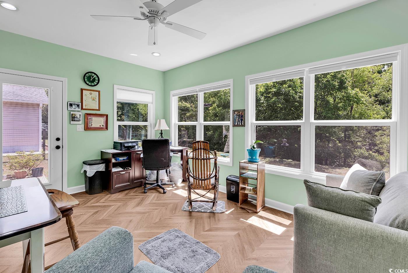 454 Sean River Road Conway, SC 29526 - Photo 28 of 38 Office space with baseboards, a ceiling fan, and recessed lighting