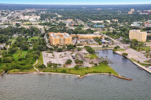 an aerial view of a city