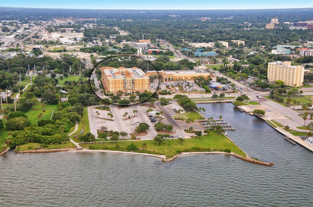 1064 North Tamiami Trail, Unit 1627 Sarasota, FL 34236 - Photo 49 of 97 an aerial view of a house with a swimming pool