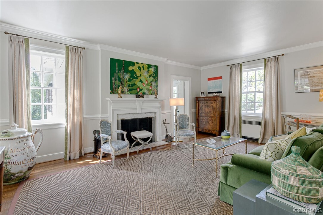 4 South Wilton Road Richmond, VA 23226 - Photo 13 of 49 a living room with furniture and a fireplace