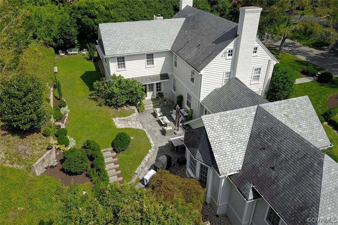 4 South Wilton Road Richmond, VA 23226 - Photo 45 of 49 an aerial view of a house with a yard and lake view