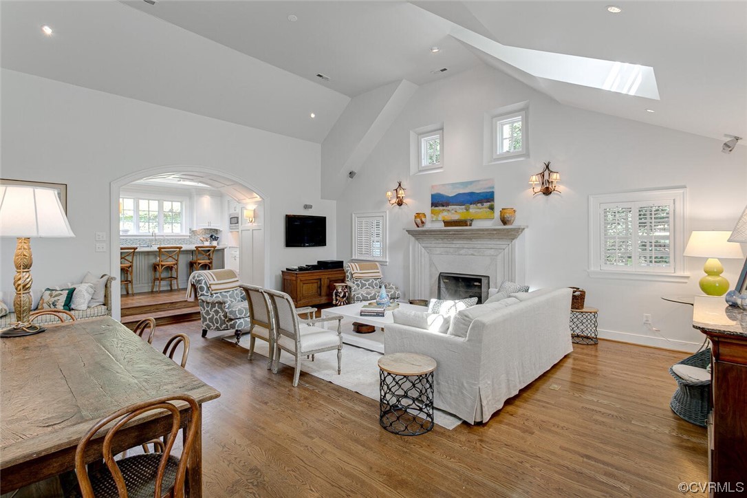 4 South Wilton Road Richmond, VA 23226 - Photo 5 of 49 a living room with fireplace furniture and a wooden floor