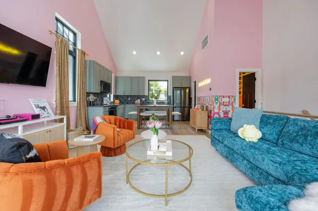 a view of stairs and bench