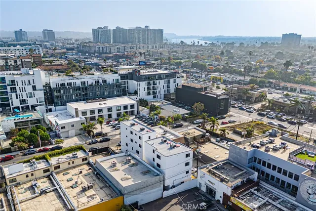 an aerial view of a city