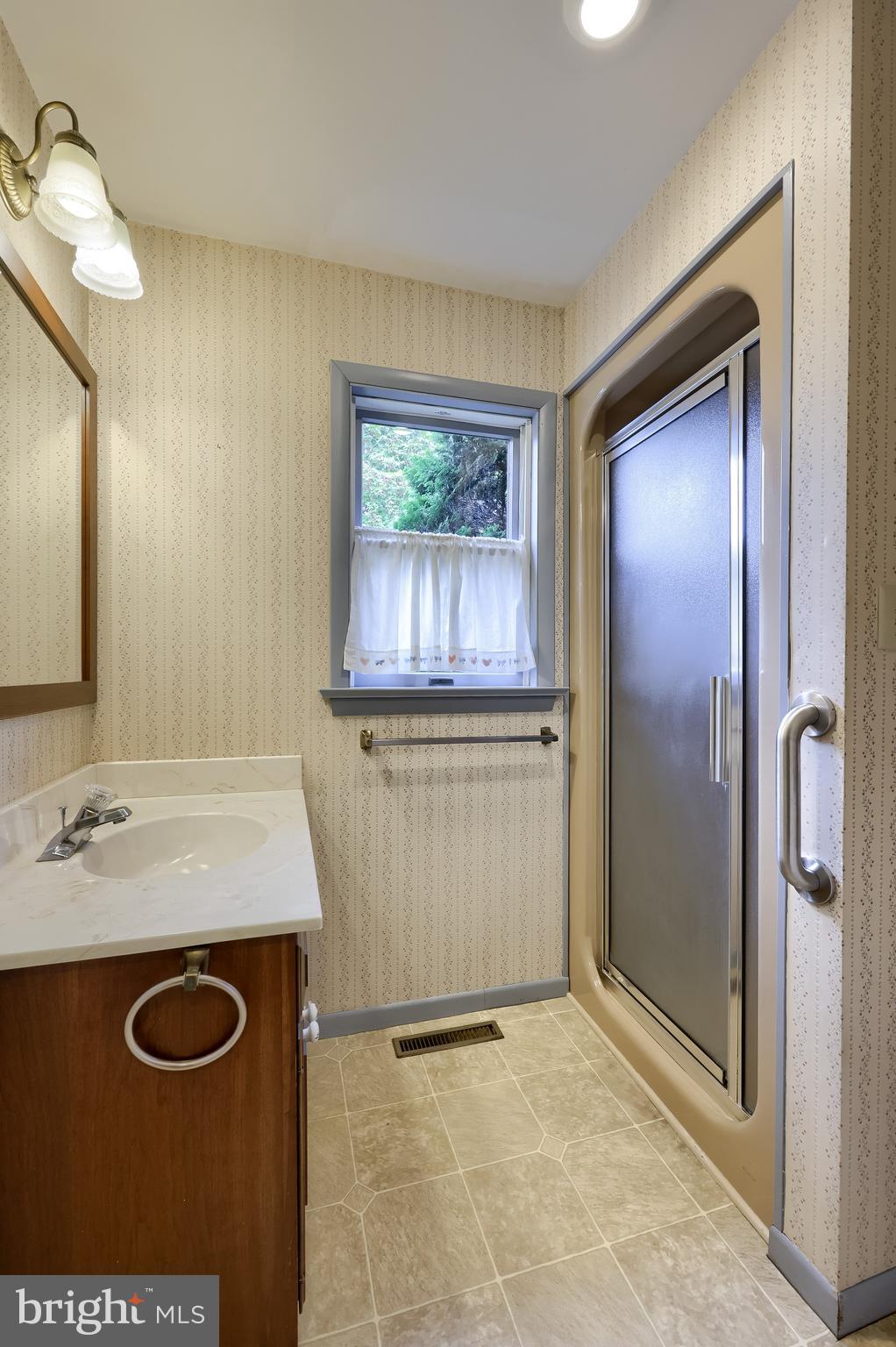 210 Stevens Road Stevens, PA 17578 - Photo 7 of 89 a bathroom with a sink a mirror and a shower