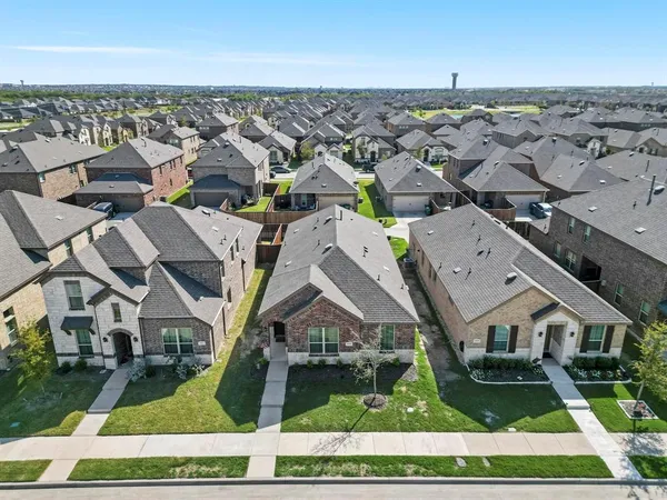 an aerial view of multiple house