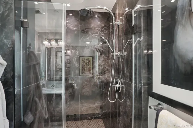 a view of a hallway with washer and dryer