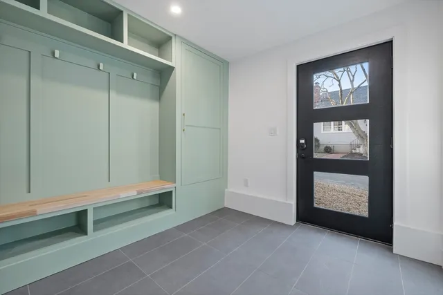 a view of an empty room and window