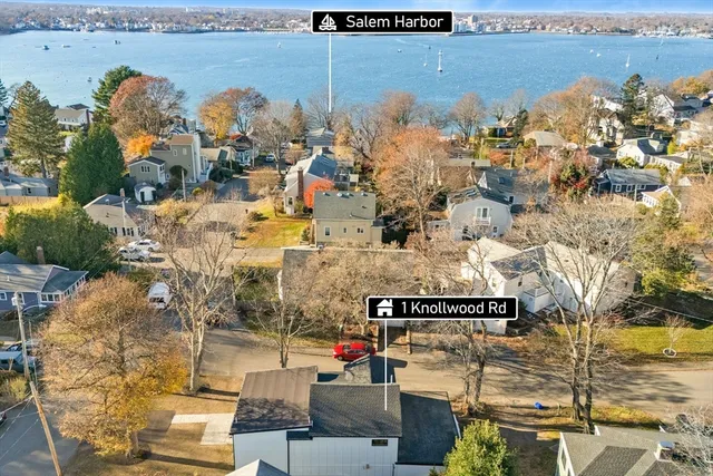 an aerial view of a houses with outdoor space