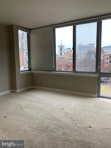 an empty room with a window