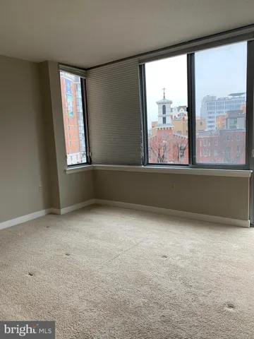 an empty room with a window