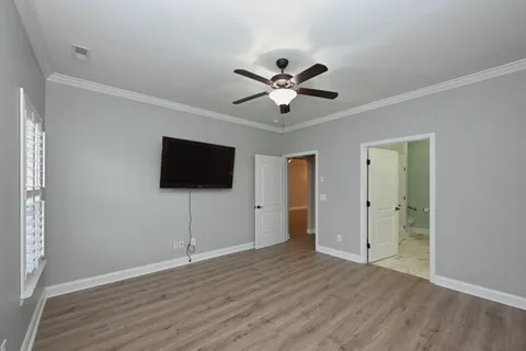 a view of a livingroom with a flat screen tv