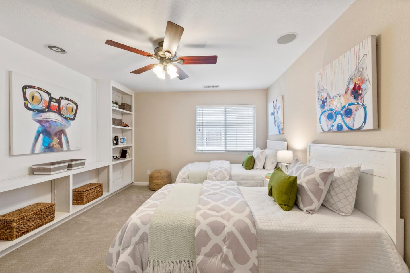 274 Primrose Drive San Jose, CA 95123 - Photo 19 of 30 a bedroom with a bed and a chandelier