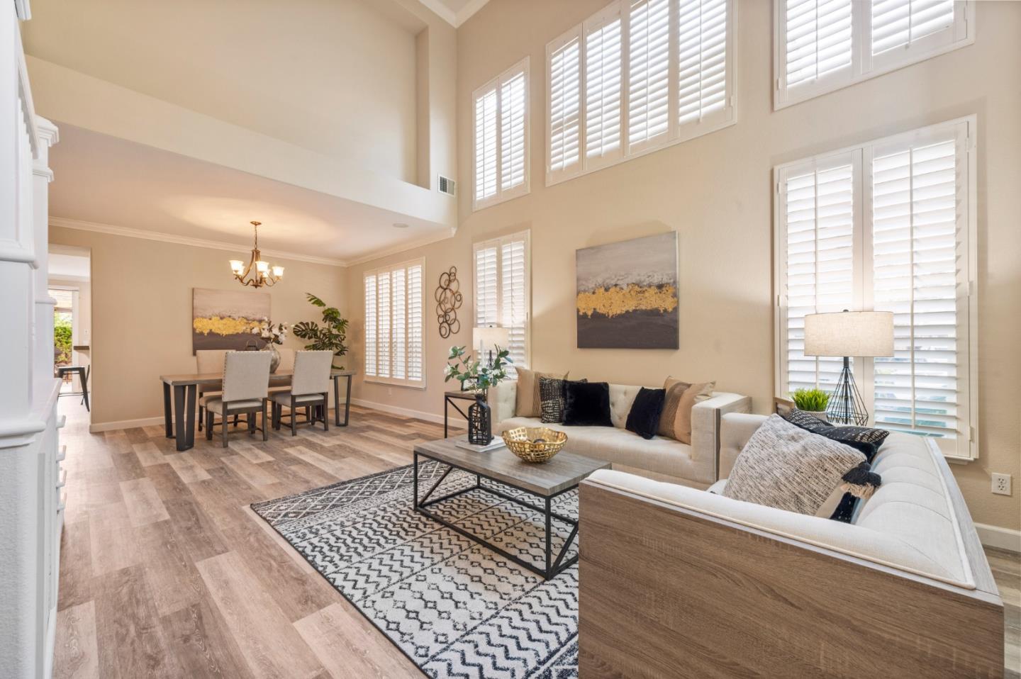 274 Primrose Drive San Jose, CA 95123 - Photo 3 of 30 a living room with furniture two large window and wooden floor
