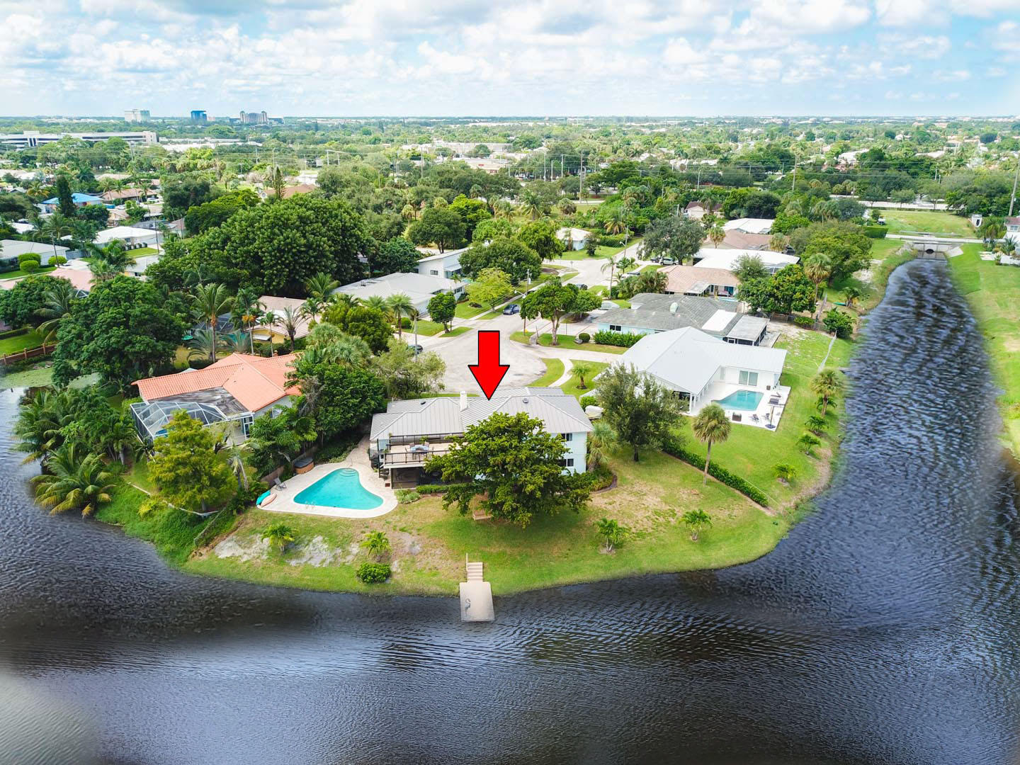 110 Southwest 11th Avenue Boca Raton, FL 33486 - Photo 4 of 35 03 Birds Eye Rear Exterior2