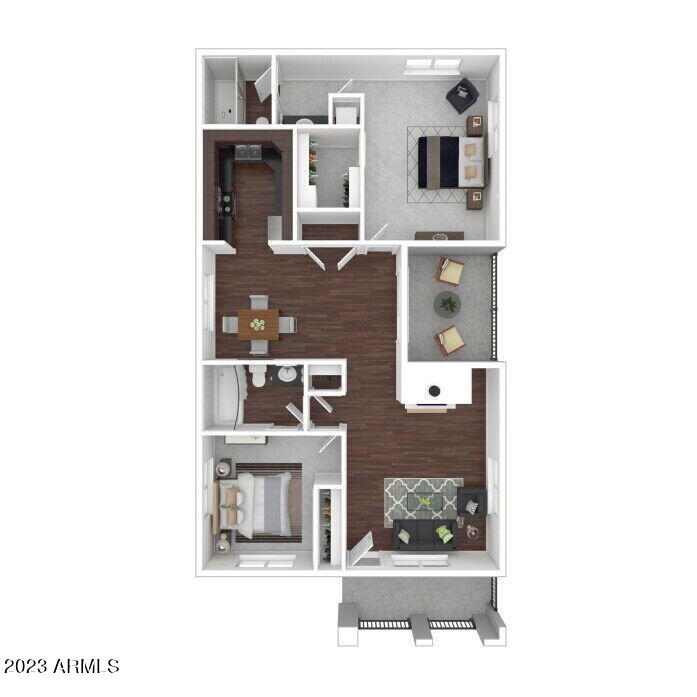 10002 North 7th Street, Unit B1 Phoenix, AZ 85020 - Photo 11 of 11 a picture of a room with a bench and cabinets