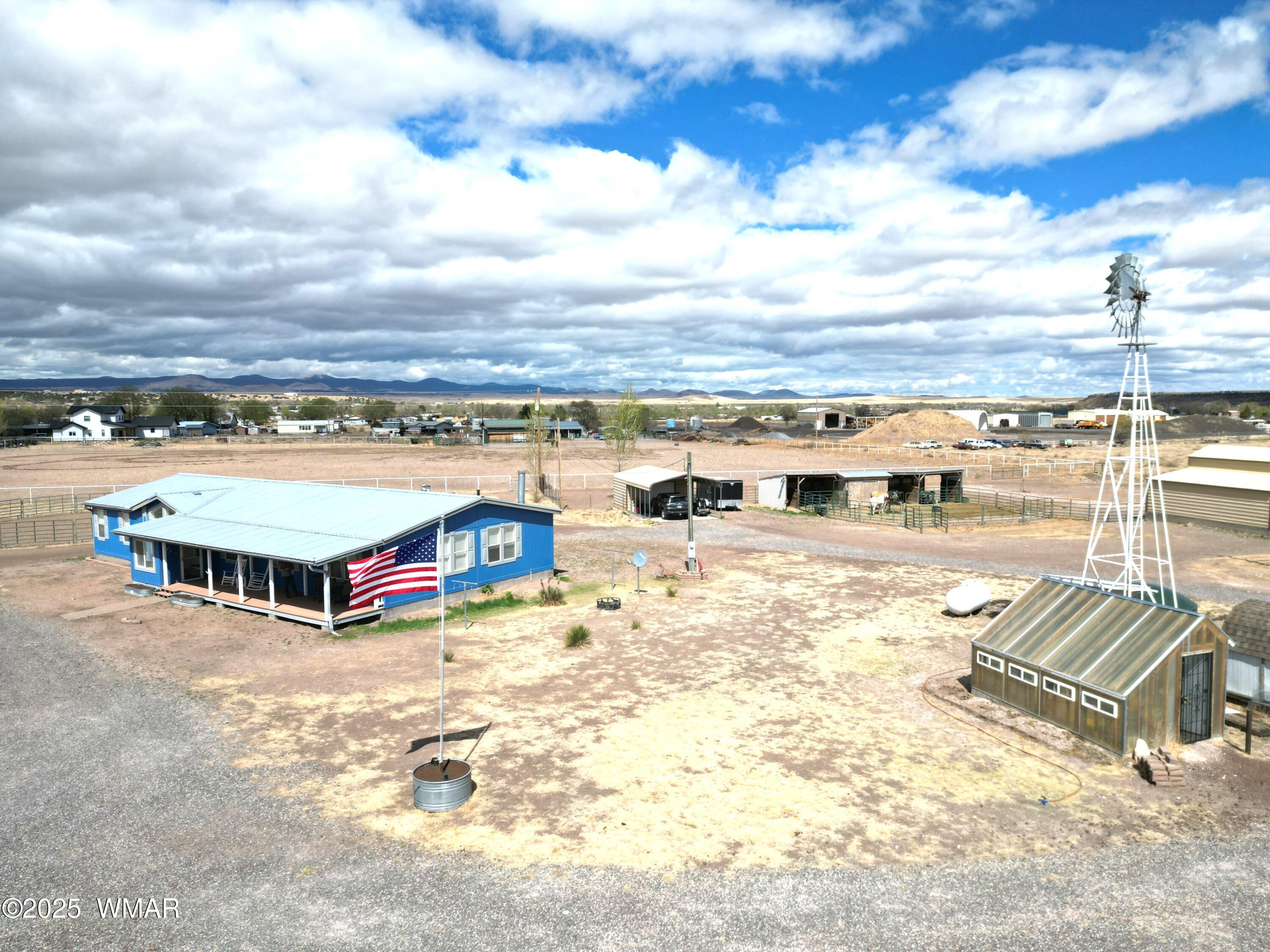 7 County Road Springerville, AZ 85938 - Photo 3 of 56 AERIAL VIEW OF THE PROPERTY with the working windmill!