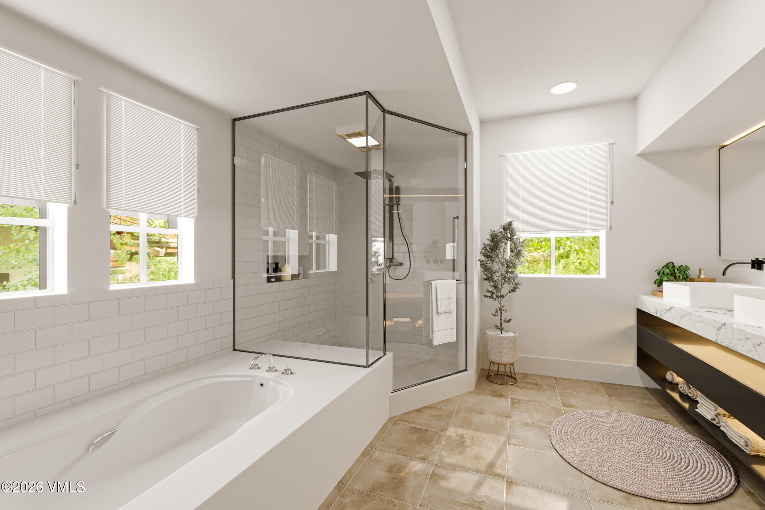 151 Vail Road, Unit 4 Vail, CO 81657 - Photo 5 of 17 Primary Bedroom_virtually staged_Bath