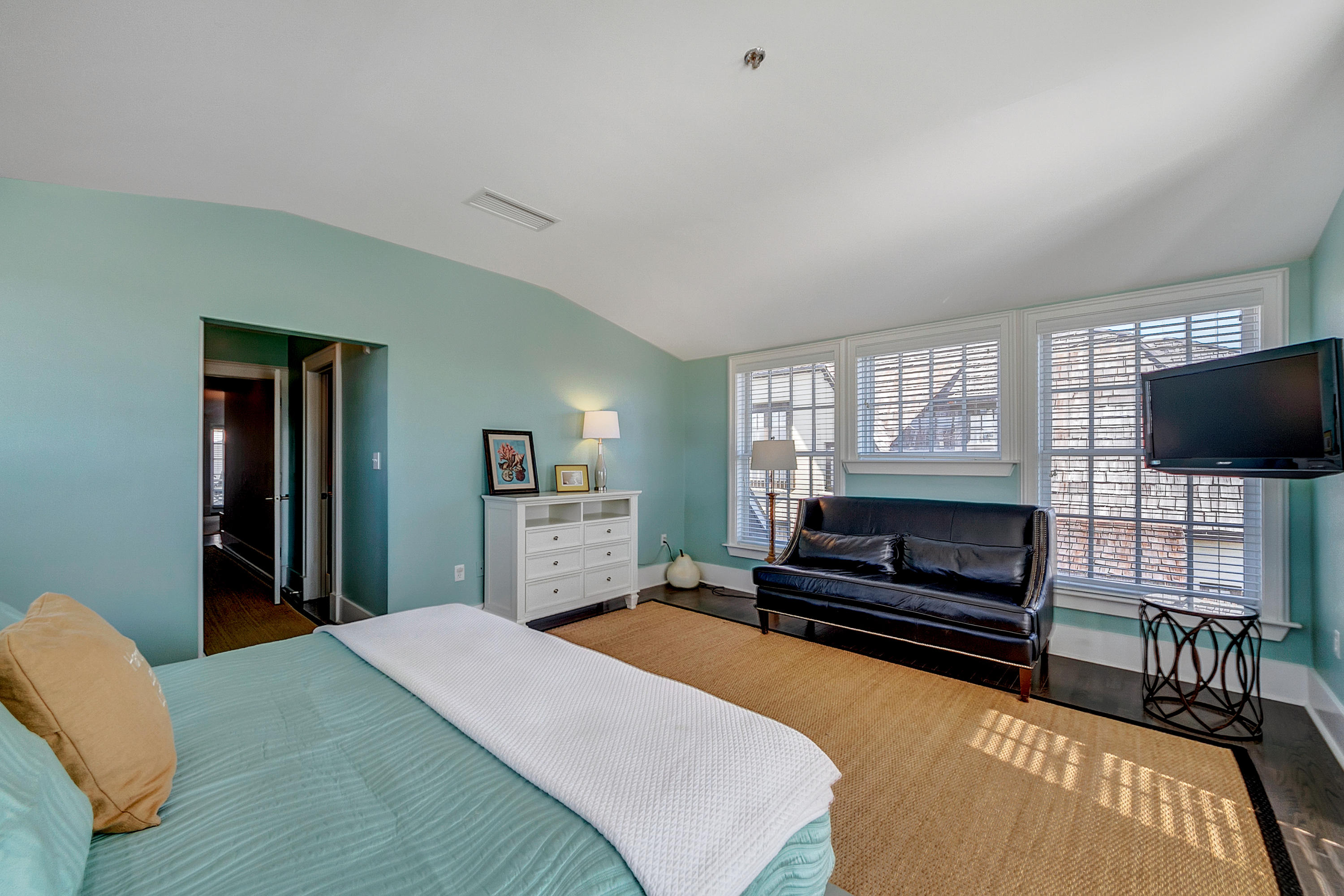 5 Main Street, Unit 1F Rosemary Beach, FL 32461 - Photo 15 of 24 a bedroom with a bed and a television